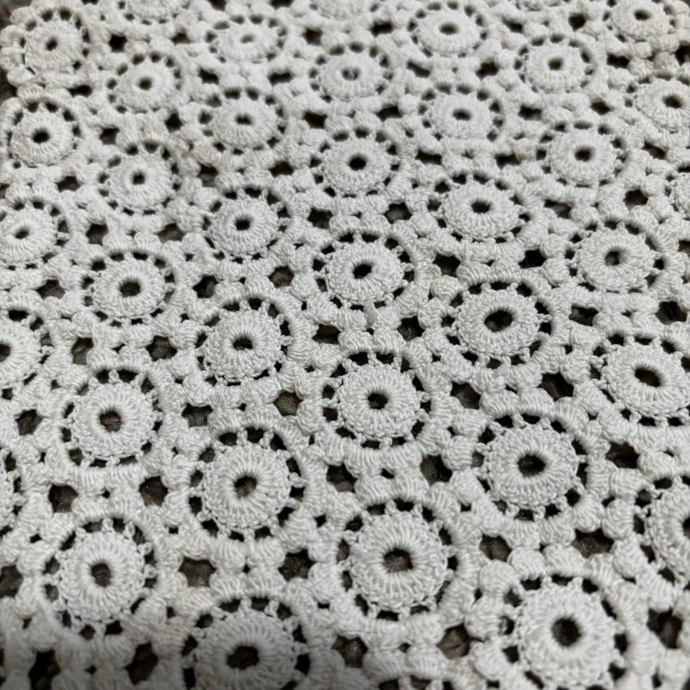 Vintage Small White Crocheted Doily Star